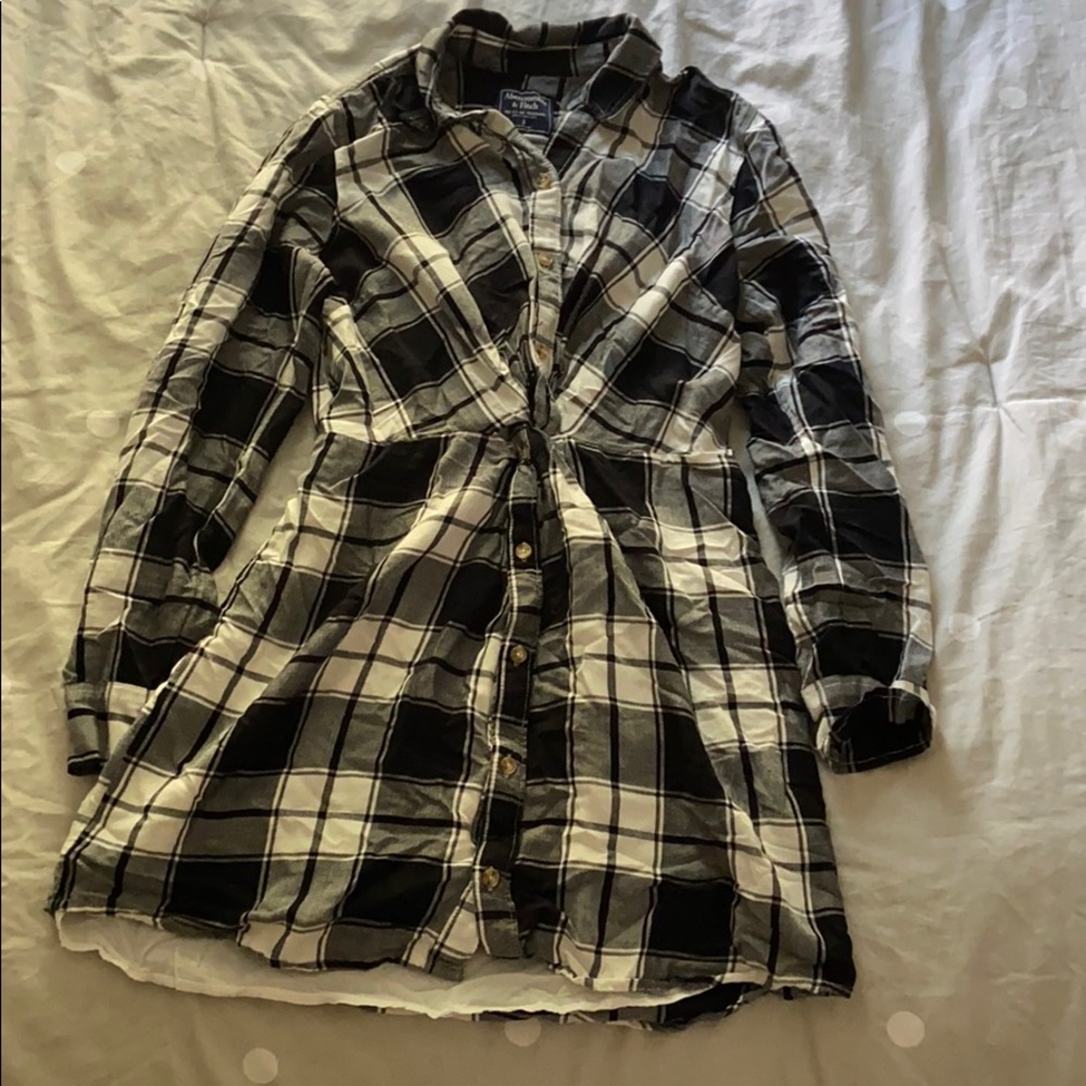 Abercrombie black and white plaid dress